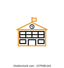 School icon line design template 