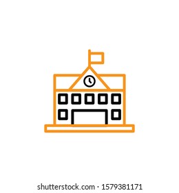 School icon line design template 