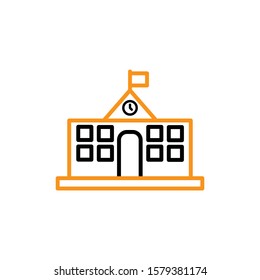 School icon line design template 