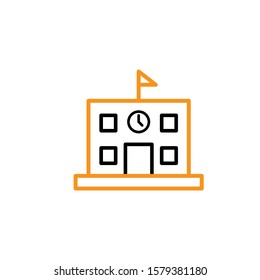 School icon line design template 