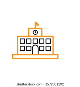 School icon line design template 