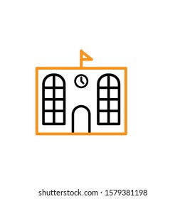 School icon line design template 