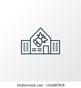 School icon line symbol. Premium quality isolated college element in trendy style.