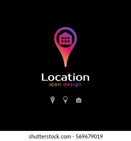 school icon. location icon for map