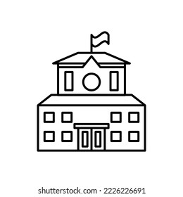 School icon logo design template vector isolated illustration