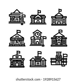 School Icon Or Logo Isolated Sign Symbol Vector Illustration - Collection Of High Quality Black Style Vector Icons
