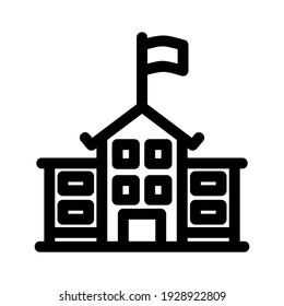Schulsymbol oder Logo einzeln auf Zeichensymbolen, Vektorgrafik - hochwertige Vektorsymbole in schwarzem Stil
