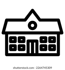 icono de escuela o logotipo símbolo de signo aislado ilustración vectorial - iconos vectoriales de estilo negro de alta calidad
