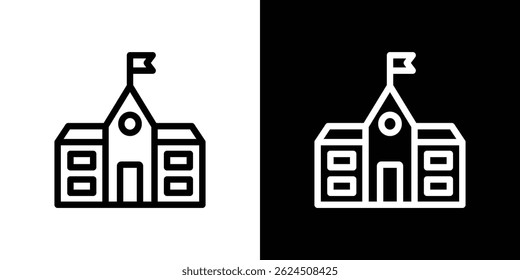 ícone de escola. Vetor de tipo de logotipo definido