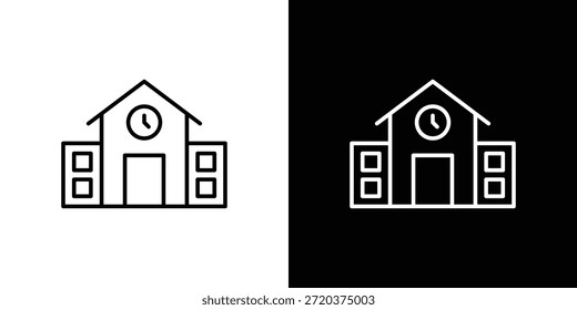 Icono de la escuela. Diseño de Vector minimalista. Trazo editable. EPS10