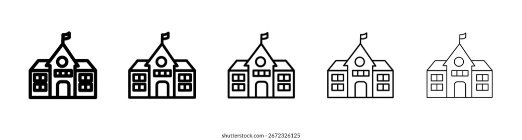 ícone de escola para conceito móvel e web design.
