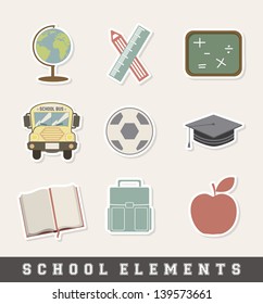school icon over cream background vector illustration