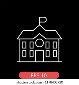School Icon, Professional, pixel perfect icons optimized for both large and small resolutions, eps 10, vector icon
