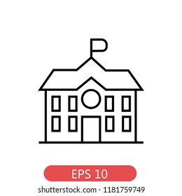 School Icon, Professional, pixel perfect icons optimized for both large and small resolutions, eps 10, vector icon