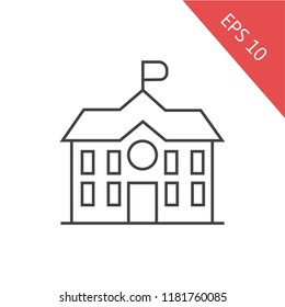 School Icon, Professional, pixel perfect icons optimized for both large and small resolutions, eps 10, vector icon