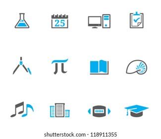 School icon series in duo tone style