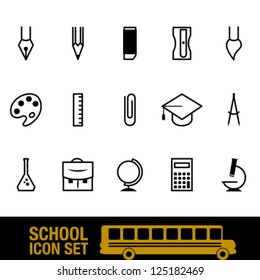 School Icon Set - 15+1 icons
