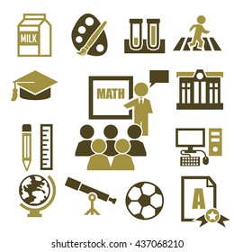 school icon set