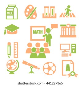 school icon set