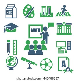 school icon set