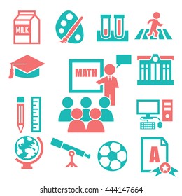 school icon set