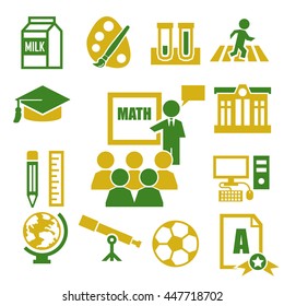 school icon set