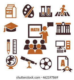 school icon set