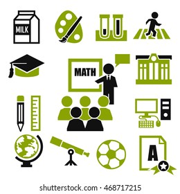 school icon set