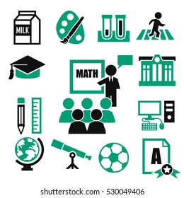 school icon set