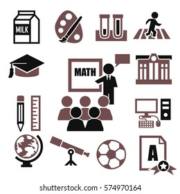 school icon set