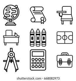 school icon set