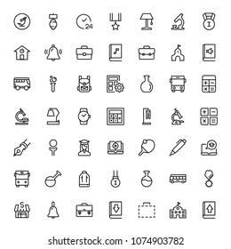 School icon set. Collection of high quality black outline logo for web site design and mobile apps. Vector illustration on a white background.