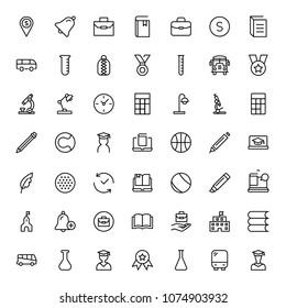 School icon set. Collection of high quality black outline logo for web site design and mobile apps. Vector illustration on a white background.