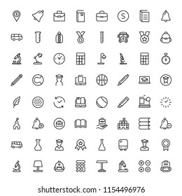 School icon set. Collection of high quality black outline logo for web site design and mobile apps. Vector illustration on a white background.