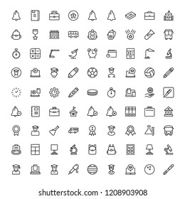 School icon set. Collection of high quality black outline logo for web site design and mobile apps. Vector illustration on a white background.