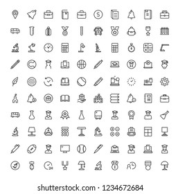 School icon set. Collection of high quality black outline logo for web site design and mobile apps. Vector illustration on a white background.