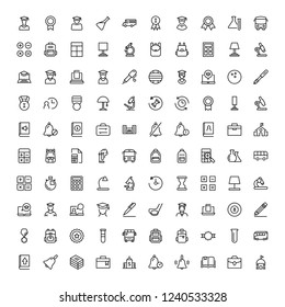 School icon set. Collection of high quality black outline logo for web site design and mobile apps. Vector illustration on a white background.
