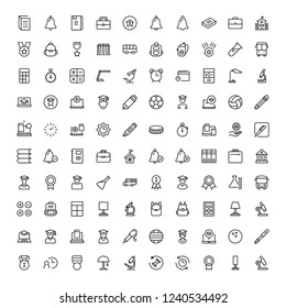 School icon set. Collection of high quality black outline logo for web site design and mobile apps. Vector illustration on a white background.