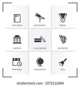 SCHOOL ICON SET CONCEPT