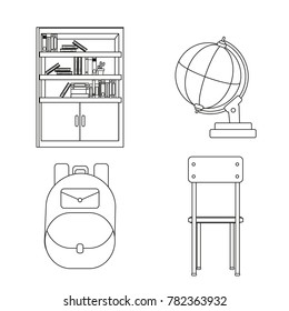 School icon set design