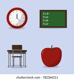 School icon set design