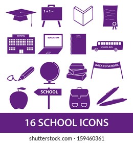 school icon set eps10