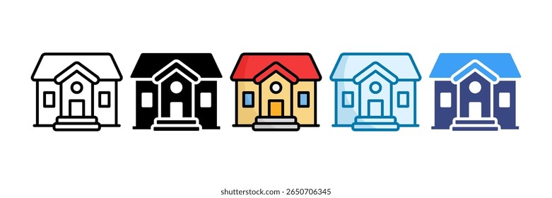 School Icon Set Multiple Style Collection