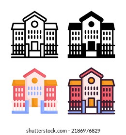 School Icon Set Style Collection