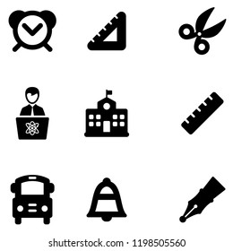 school icon set vector