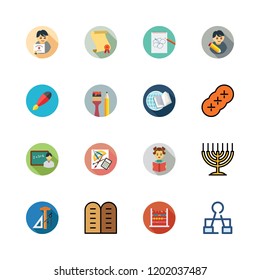 school icon set. vector set about student, graduate, abacus and clip icons set.