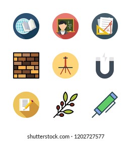 school icon set. vector set about teacher, highlighter, easel and hebrew icons set.