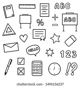 School Icon Set Vector / Illustration