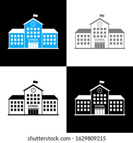 School icon set, vector illustration
