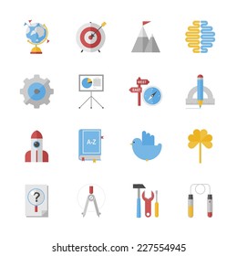 School icon set. Vector Illustration